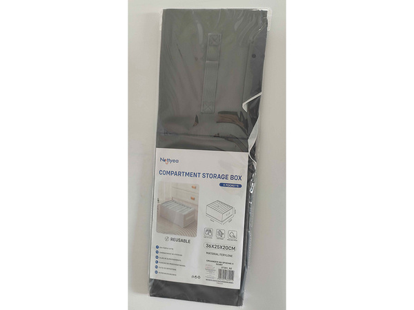 Organizer na ubrania bielizne spodnie do szuflady szafy skarpetki szary