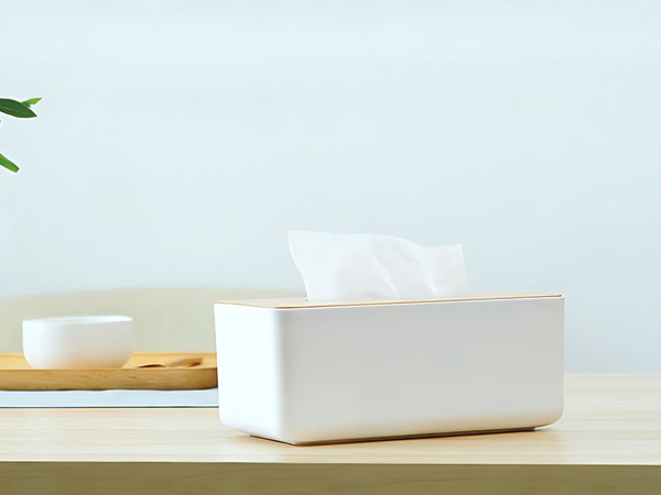 Pudełko na chusteczki higieniczne pojemnik organizer chustecznik bambus