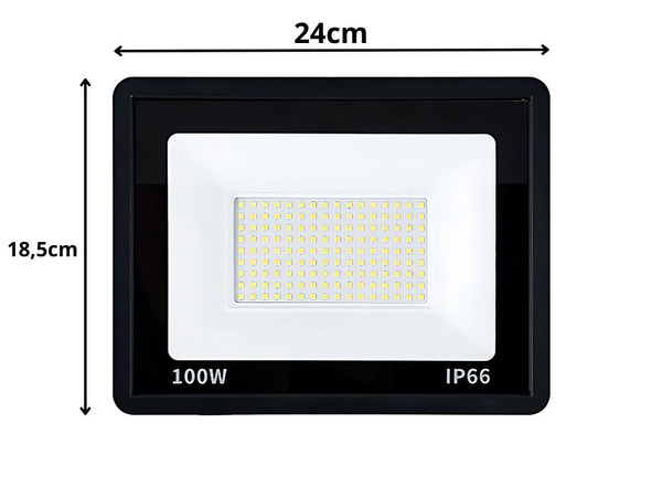 Naświetlacz halogen reflektor led 100w 6000k zewnętrzny wodoodporny ip66