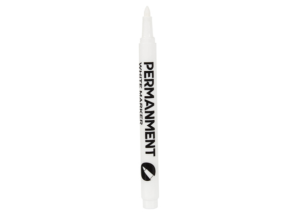 Marker pisak permanentny biały do opon szyb stali