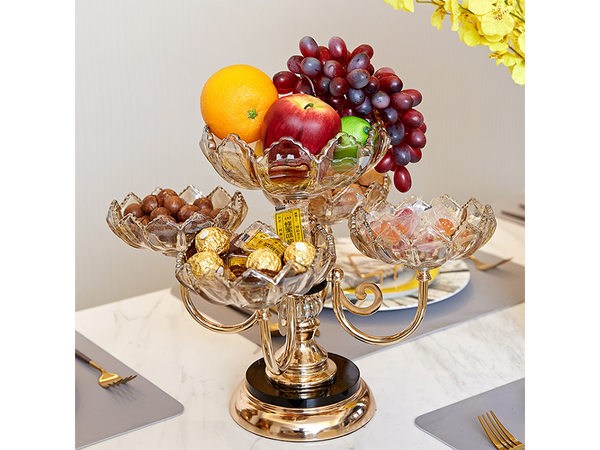 Piętrowa patera na ciasto owoce słodycze obrotowa