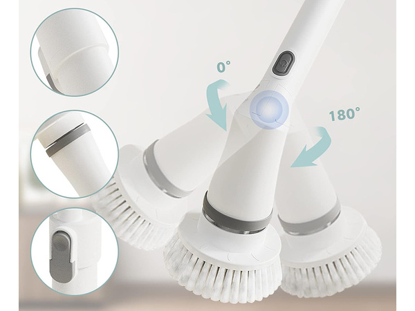 Elektryczna szczotka obrotowa do fug kafli mop z 6 końcówkami tornado