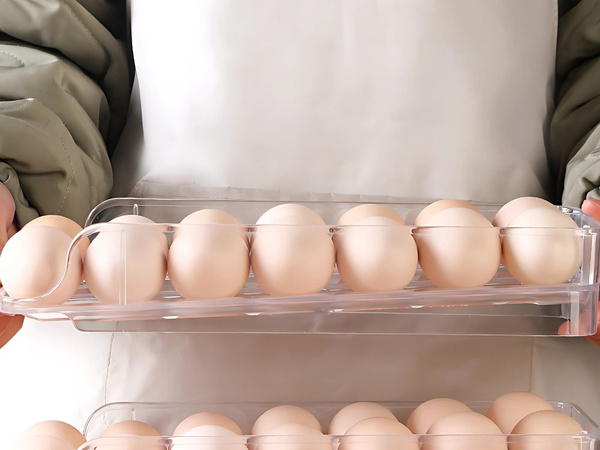 Pojemnik pudełko na jajka do lodówki podajnik na 14szt jajek uniwersalny