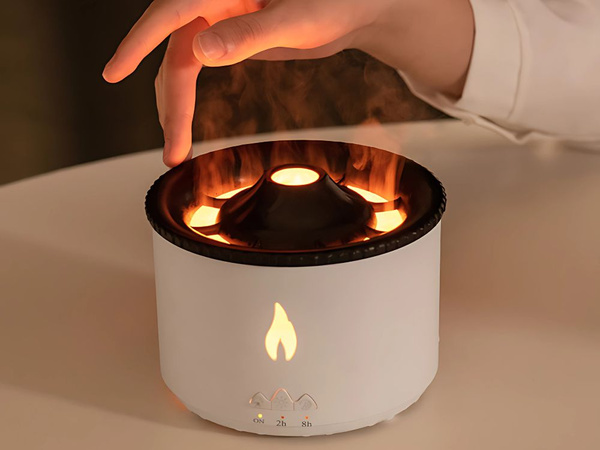 Nawilżacz powietrza dyfuzor z led rgb wulkan mgiełka zapachowa ogień wybuch