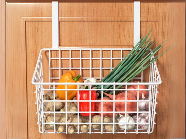 Kosz koszyk organizer metalowy zawieszany na drzwi półka wisząca kuchenna