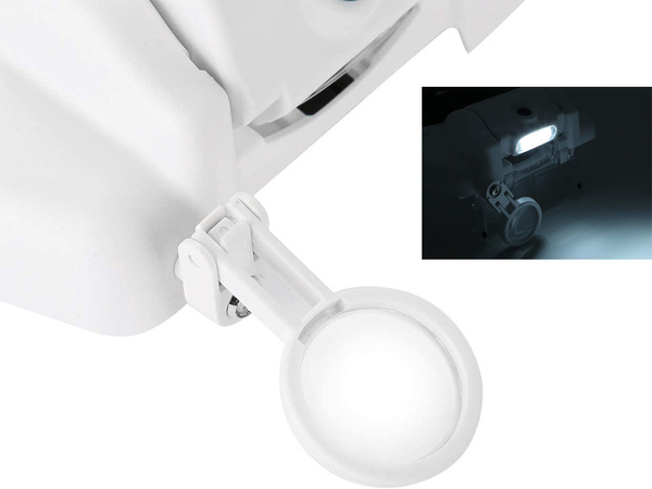 Lupa nagłowna czołowa okulary 3 led soczewki 13x