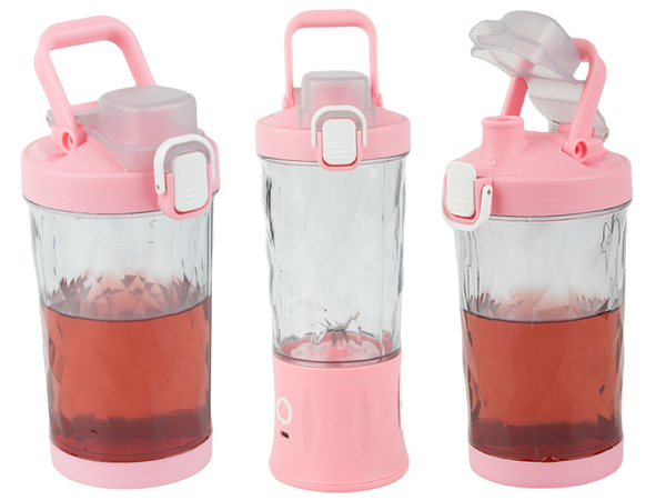 Blender do smoothie przenośny usb bezprzewodowy rozdrabniacz do lodu róż