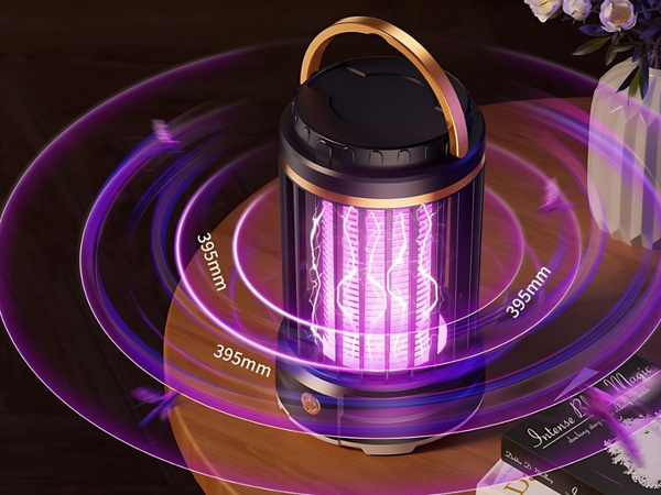 Lampa na komary owadobójcza uv led wisząca akumulatorowa 2 tryby z lampką