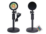 Projektor lampa lampka zachód wschód imitacja słońca led rgb usb + pilot