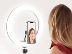 Lampa pierścieniowa led rgb ring + uchwyt na telefon + regulowany statyw
