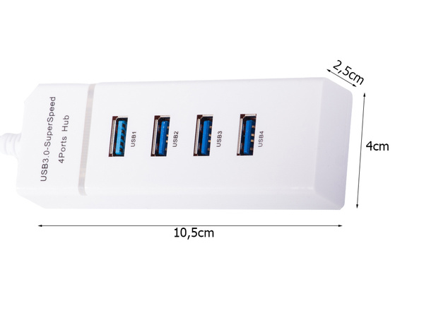Hub usb 3.0 rozgałęźnik portów 4 porty rozdzielacz przejściówka adapter