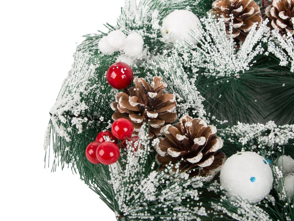 Wianek stroik wieniec na boże narodzenie święta dekoracja na drzwi okno