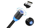 Kabel magnetyczny przwód do ładowania 3w1 micro typ-c usb lightning 1m