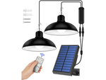 Lampa solarna led wisząca ogrodowa zewnętrzna z pilotem czujnik zmierzchu
