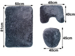 DYWANIKI ŁAZIENKOWE KOMPLET 3 CZĘŚCIOWY 3W1 ANTYPOŚLIZGOWY SZYBKOSCHNĄCY