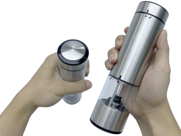 Elektryczny młynek do soli pieprzu przypraw z regulacją grubość regulowana