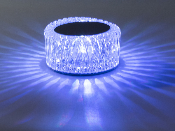 Lampka kryształ nocna stołowa led rgb usb pilot