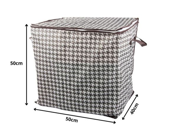 POJEMNIK DO SZAFY ORGANIZER TKANINOWY NA POŚCIEL UBRANIA SKŁADANY 100L