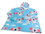 Ciepła bluza koala koc oversize xxl 2w1 gruba futrzak miękka z kapturem