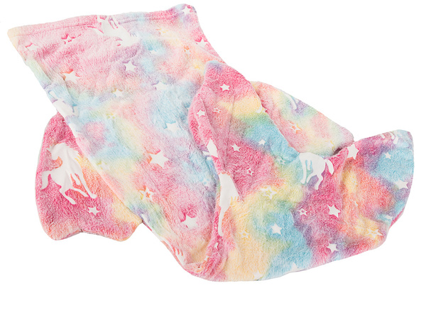 Ogon syreny koc kocyk śpiworek ciepły świecący dla dziewczynki miękki konik