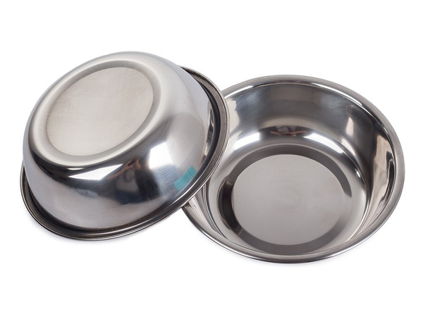 Miska podwójna dla psa kota metalowa 0,3l x 2