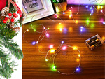 Lampki druciki 100 led na baterie 10m multikolor