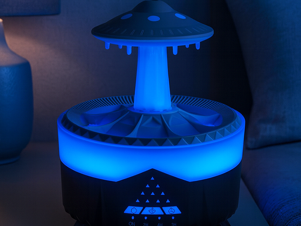 Nawilżacz powietrza dyfuzor zapachowy lampa led w kształcie ufo z pilotem