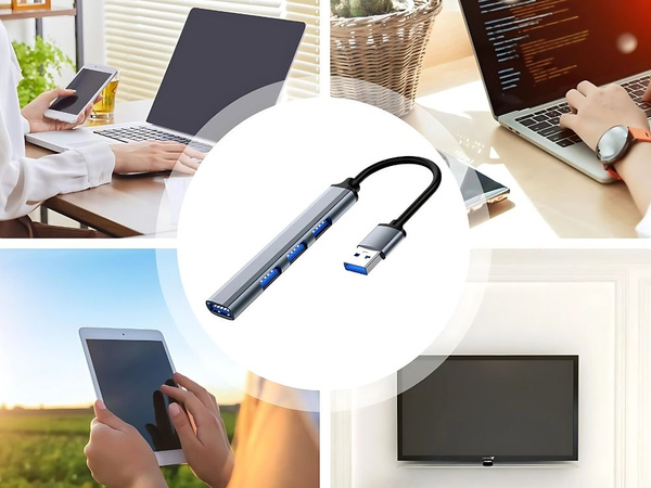 Hub rozdzielacz usb 3.0 5gb/s adapter stacja rozgałęźnik 4x porty usb 3.0