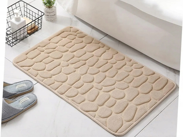 DYWANIK ŁAZIENKOWY MIĘKKI CHŁONNY ANTYPOŚLIZGOWY DUŻY 80X50 POD PRYSZNIC