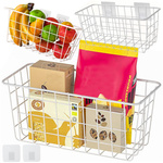 Koszyk wiszący kosz organizer metalowy zawieszany półka wisząca biały mocny