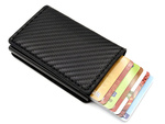Portfel męski etui rfid antykradzieżowy czarny na karty banknoty ekoskóra