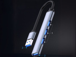 Hub rozdzielacz usb 3.0 5gb/s adapter stacja rozgałęźnik 4x porty usb 3.0