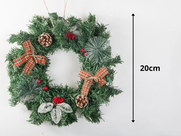 Stroik świąteczny wianek dekoracyjny ozdoba na drzwi ścianę boże narodzenie