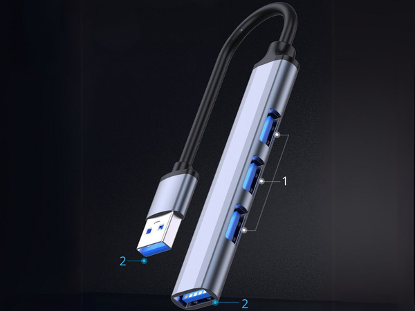 Hub rozdzielacz usb 3.0 5gb/s adapter stacja rozgałęźnik 4x porty usb 3.0
