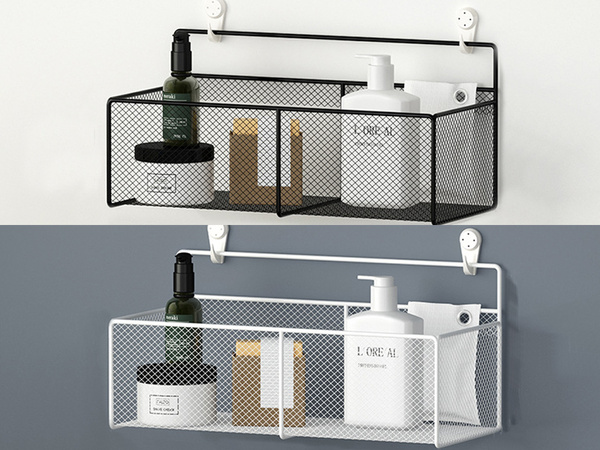 Koszyk wiszący kosz organizer metalowy zawieszany półka kuchenna czarna