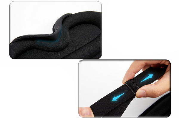 Opaska na oczy do spania maseczka zaciemniająca miękka lepszy sen relaks