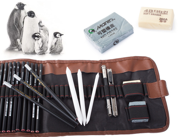 Zestaw do szkicowania rysowania profesjonalny etui