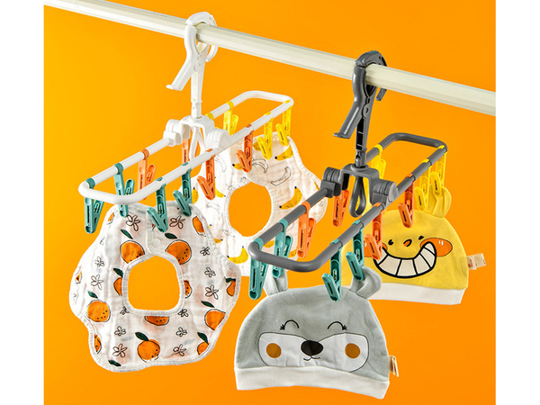 Suszarka na skarpetki bieliznę ubrania wieszak wisząca 12 klamerek zestaw