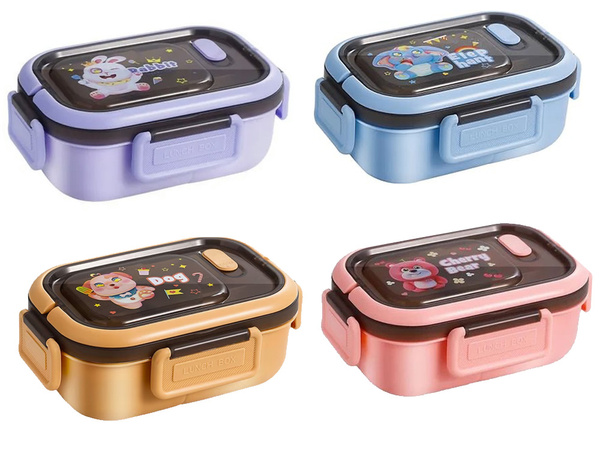 Lunchbox śniadaniówka pojemnik na śniadanie obiad z przegródkami sztućce