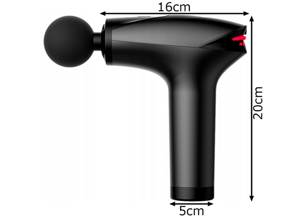 Pistolet do masażu pleców ciała nóg masażer mocny massage gun 5 końcówek