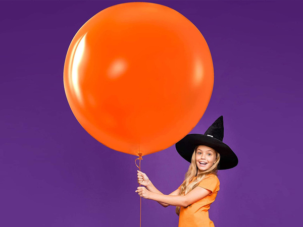 Zestaw balonów halloween czarne pomarańczowe 20szt