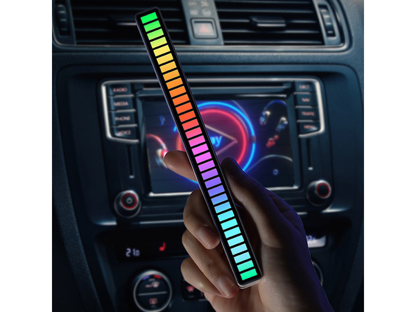 Ledy usb reakcja na dźwięk multikolor neon listwa rgb led mruga 18 trybów