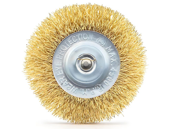 Szczotki druciane z mosiądzu na wkrętarkę zestaw 5 sztuk różne rozmary