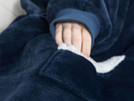 Ciepła bluza koc oversize xxl 2w1 gruba futrzak miękka z kapturem szlafrok