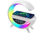 Lampka led rgb gamingowa ładowarka indukcyjna głośnik budzik radio zegar