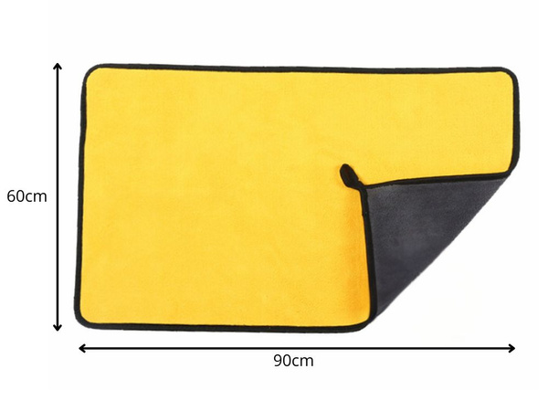 Duża ścierka z mikrofibry do samochodu szyb uniwersalna 60x90 cm chłonna