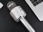 Mikrofon bezprzewodowy bluetooth głośnik karaoke okrągły z etui różne tryby