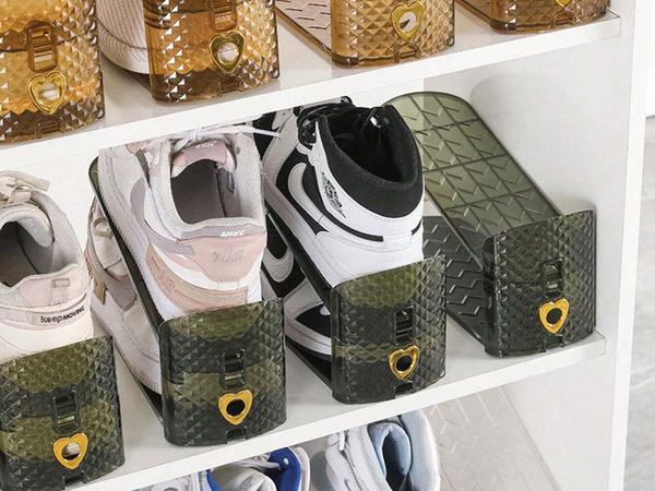 Organizer uchwyt na buty regulowany obuwie półka do szafy garderoby szafki