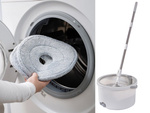 Mop obrotowy rotacyjny 360 spin wiadro zestaw 2x nakładki mikrofibra