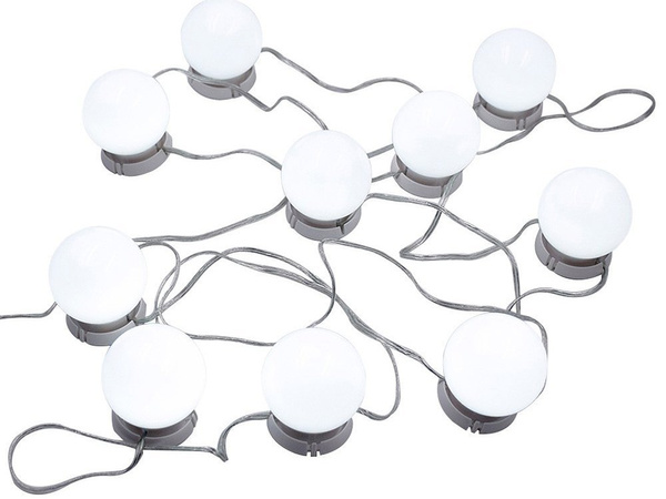 Lampki do lustra toaletki led zestaw makijaż 10szt